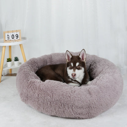 Cama Caliente Donut para Perros - Suave y Confortable (Anti-Ansiedad y Relajación )