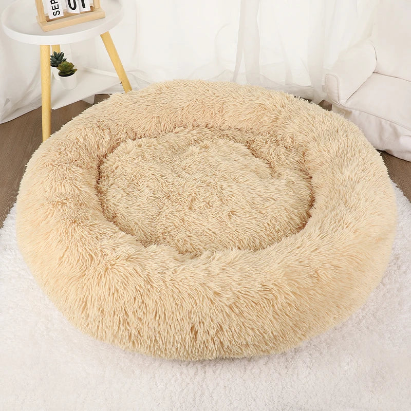 Cama Caliente Donut para Perros - Suave y Confortable (Anti-Ansiedad y Relajación )