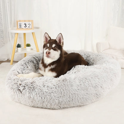 Cama Caliente Donut para Perros - Suave y Confortable (Anti-Ansiedad y Relajación )