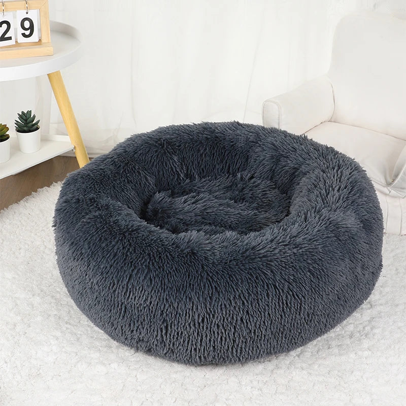 Cama Caliente Donut para Perros - Suave y Confortable (Anti-Ansiedad y Relajación )